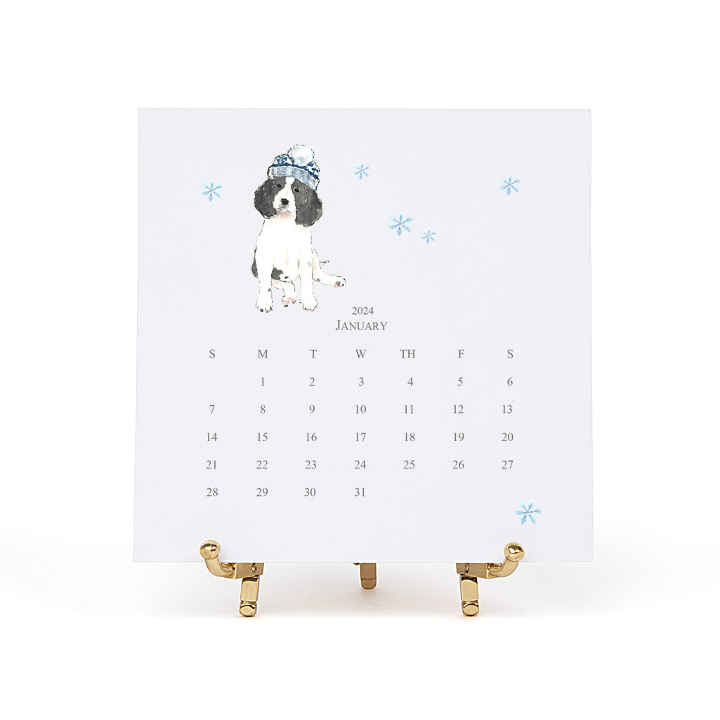 English Springer Spaniel 2025 Desk Calendar